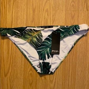 Banana leaf print bikini bottoms